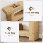 Table console Acekool Farmhouse, table d'entrée à 2 niveaux avec étagère de rangement, longue table de canapé pour couloir, salon, accent rustique