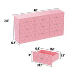Commode 9 tiroirs, commode 63" pour chambre à coucher avec prise de courant, commode moderne pour couloir, salon