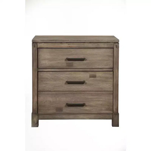 Alpine Furniture,Sydney 2 Drawer Nightstand, Weathered Grey