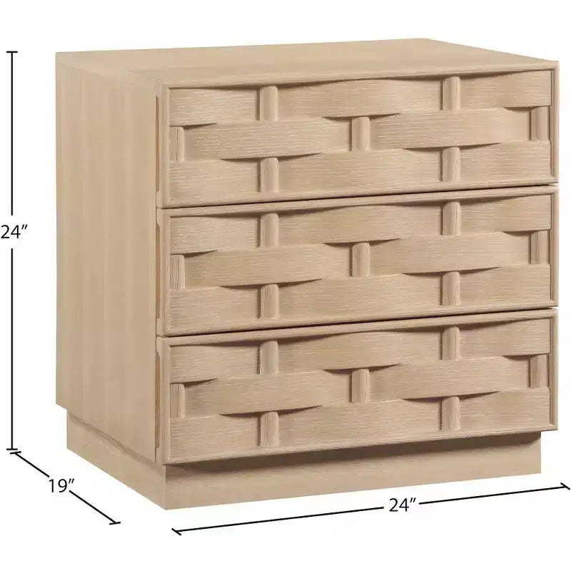 Meridian Furniture, Table de Chevet Naturelle Weave
