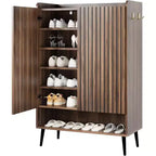 Meuble à ChaussuresGrand meuble à chaussures à 3 portes, étagères réglables, organisateur de chaussures avec portes pour couloir, entrée, salon