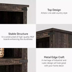 Étagère à 5 niveaux, Bibliothèque de style Ferme avec Rangement, Étagères en Bois pour Salon, Bureau à Domicile