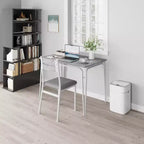 Ensemble de table à manger pour 4 personnes avec plateau rectangulaire en bois et chaises rembourrées, service de 5 pièces pour cuisine et salle à manger pour petits espaces, appartement