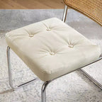 Lot de 2 chaises de salle à manger Art Leon en similicuir et cannage en rotin
