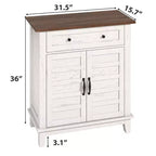 Bahut de buffet moderne avec étagère réglable à 3 niveaux et 7 hauteurs, meuble de rangement de cuisine avec un grand tiroir pour la salle à manger, l'entrée