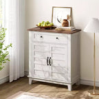 Bahut de buffet moderne avec étagère réglable à 3 niveaux et 7 hauteurs, meuble de rangement de cuisine avec un grand tiroir pour la salle à manger, l'entrée