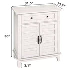 Bahut de buffet moderne avec étagère réglable à 3 niveaux et 7 hauteurs, meuble de rangement de cuisine avec un grand tiroir pour la salle à manger, l'entrée