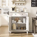 Bahut de buffet moderne avec étagère réglable à 3 niveaux et 7 hauteurs, meuble de rangement de cuisine avec un grand tiroir pour la salle à manger, l'entrée