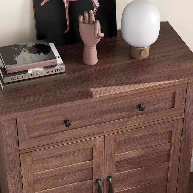 Bahut de buffet moderne avec étagère réglable à 3 niveaux et 7 hauteurs, meuble de rangement de cuisine avec un grand tiroir pour la salle à manger, l'entrée