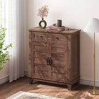 Bahut de buffet moderne avec étagère réglable à 3 niveaux et 7 hauteurs, meuble de rangement de cuisine avec un grand tiroir pour la salle à manger, l'entrée