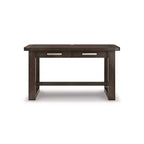Bureau Signature Design by Ashley Breckington avec 2 tiroirs - Fini en bois brun foncé et découpe pour la gestion des câbles