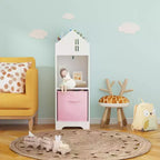Étagère à livres pour enfants, bibliothèque pour tout-petits, meuble de rangement et de présentation à 2 niveaux, pour chambre de garçons et de filles, salle de jeux, maison, tiroirs en tissu pliables