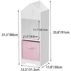 Étagère à livres pour enfants, bibliothèque pour tout-petits, meuble de rangement et de présentation à 2 niveaux, pour chambre de garçons et de filles, salle de jeux, maison, tiroirs en tissu pliables
