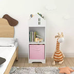 Étagère à livres pour enfants, bibliothèque pour tout-petits, meuble de rangement et de présentation à 2 niveaux, pour chambre de garçons et de filles, salle de jeux, maison, tiroirs en tissu pliables
