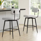 Chaises de bar pivotantes hauteur comptoir Spruce&Spring avec cadre en métal – Lot de 2
