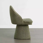 Chaise de salle à manger pivotante Spruce&Spring avec dossier haut incurvé et base conique