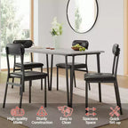 Table à manger pour 4,Petit ensemble table et chaises pour 4,Ensemble de salle à manger carré pour 4,Ensemble de 5 pièces pour cuisine et salle à manger pour petit espace, appartement, bureau à domicile