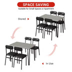 Table à manger pour 4,Petit ensemble table et chaises pour 4,Ensemble de salle à manger carré pour 4,Ensemble de 5 pièces pour cuisine et salle à manger pour petit espace, appartement, bureau à domicile