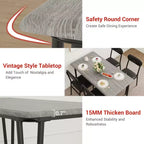 Table à manger pour 4,Petit ensemble table et chaises pour 4,Ensemble de salle à manger carré pour 4,Ensemble de 5 pièces pour cuisine et salle à manger pour petit espace, appartement, bureau à domicile