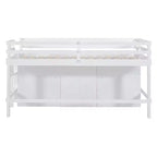 Lit mi-hauteur simple pour enfants, lit mezzanine simple en bois avec tiroirs de rangement, armoire et étagères inférieurs