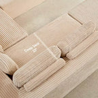Canapé modulaire en velours côtelé Mjkone 141'' de profondeur, canapé moderne 8 places en forme de U avec pouf mobile