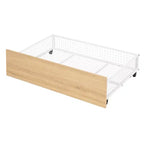 Lit superposé métallique double sur grand format avec escalier de rangement, cadre de lit en acier robuste avec étagères et armoire ouverte pour adolescents et adultes