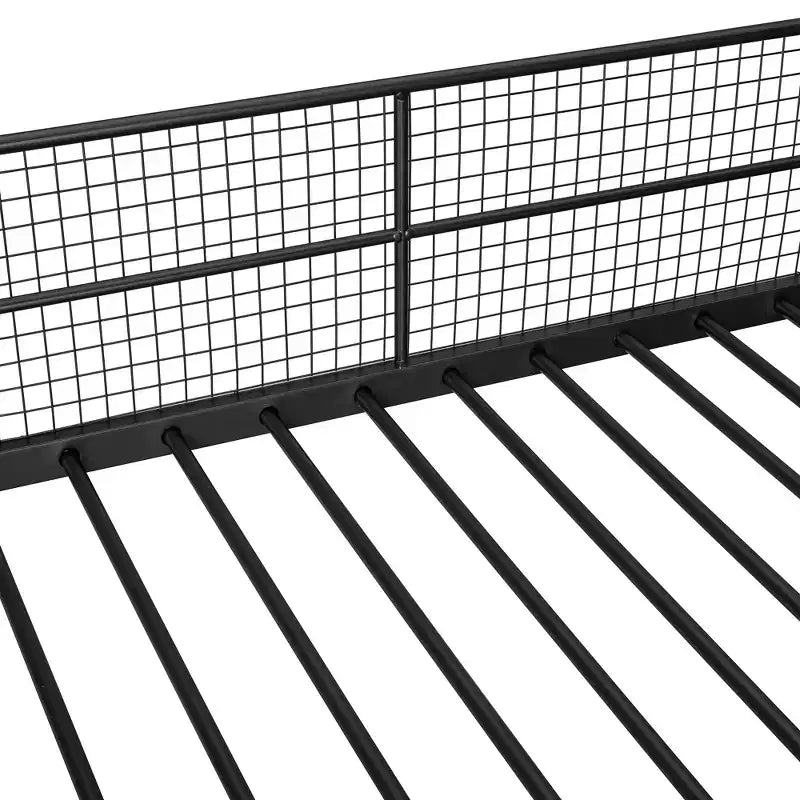 Lit superposé métallique double sur grand format avec escalier de rangement, cadre de lit en acier robuste avec étagères et armoire ouverte pour adolescents et adultes