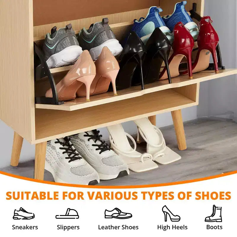 Meuble à chaussures GustoWave avec tiroirs basculants - Organisateur ventilé et anti-odeurs pour 15-20 paires de chaussures, armoire à chaussures anti-basculement