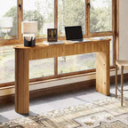 Console en bois massif Lantine, table d'entrée de 160 cm, table de canapé derrière le canapé pour salon, couloir, entrée