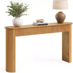Console en bois massif Lantine, table d'entrée de 160 cm, table de canapé derrière le canapé pour salon, couloir, entrée