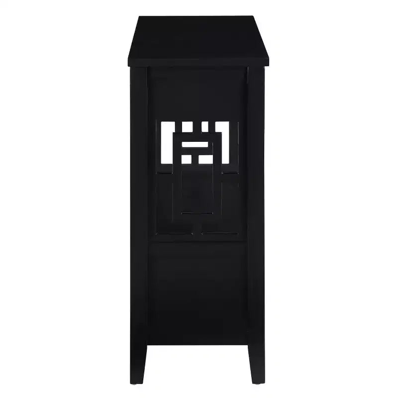 Hostack Table Console de Ferme 91 cm en Bois avec 4 Tiroirs et 1 Étagère de Rangement pour Entrée et Salon, Noir