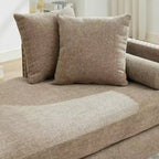 Chaise longue capitonnée en chenille Ashtabula de GDFStudio avec garniture cloutée
