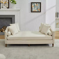 GDFStudio Ashtabula Chenille Upholstered Chaise Lounge with Nailhead Trim