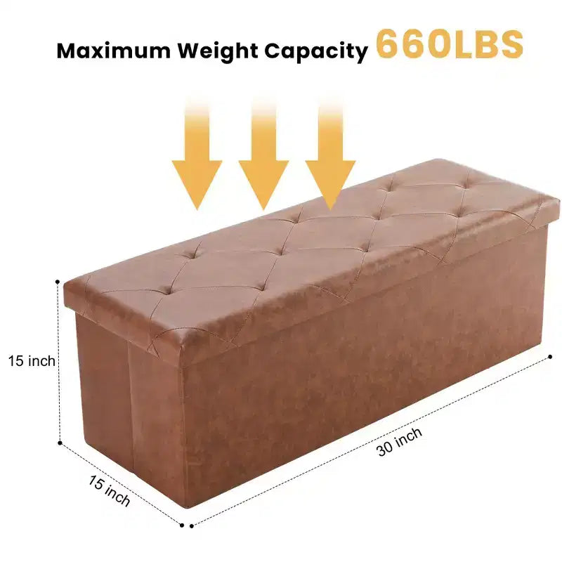 JIONJOY 43 Pouces de Large Repose-Pieds Rectangulaire Standard avec Rangement