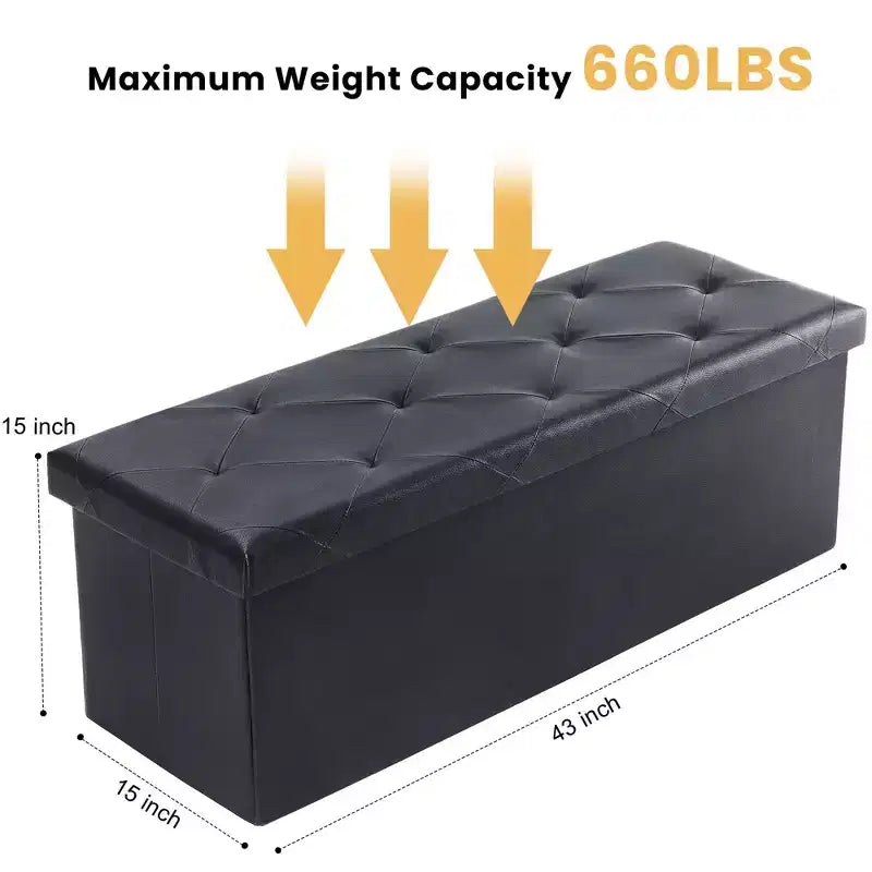 JIONJOY 43 Pouces de Large Repose-Pieds Rectangulaire Standard avec Rangement