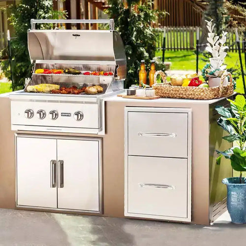 Acekool 16 Triple Kitchen Drawers with Paper Towel Holder