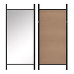 MAYEERTY Miroir pleine longueur en bois massif échelle rectangulaire noyer 63x24x1in sans support