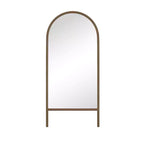 MAYEERTY Miroir pleine longueur en bois massif échelle rectangulaire noyer 63x24x1in sans support
