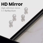 MAYEERTY Miroir pleine longueur en bois massif échelle rectangulaire noyer 63x24x1in sans support