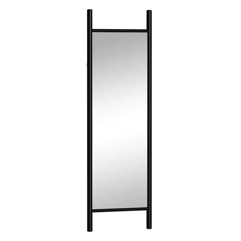 MAYEERTY Miroir pleine longueur en bois massif échelle rectangulaire noyer 63x24x1in sans support