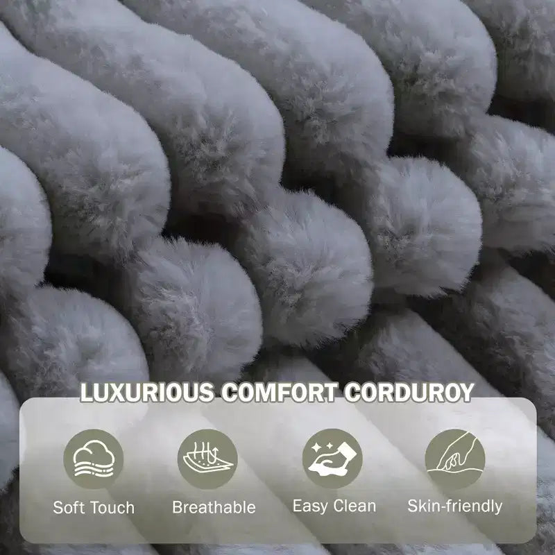 Chaise longue surdimensionnée avec pouf de rangement, canapé-lit nuage en velours côtelé rembourré avec 3 oreillers pour salon, chambre à coucher