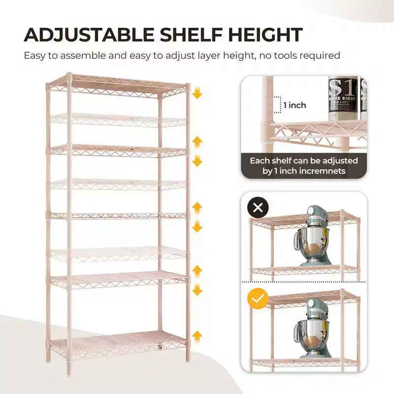 Étagère de rangement Karl Home à 5 niveaux, en fil métallique, coloris noir