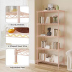 Étagère de rangement Karl Home à 5 niveaux, en fil métallique, coloris noir