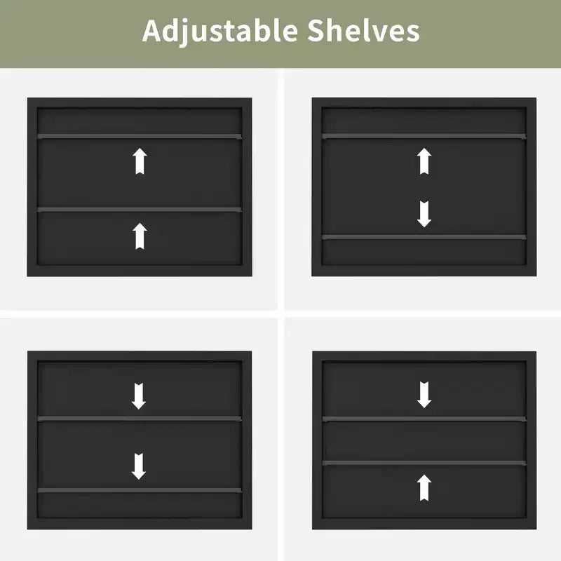 MAYEERTY 24 x 35,8 po Armoires de salle de bain murales modernes en forme d'arche, miroir mural avec rangement à cadre métallique, Noir