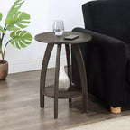HomeStock Table d'appoint rectangulaire en bois gris de 24 po de hauteur - 1 pièce