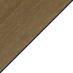 Table d'appoint Belmont HomeStock avec étagères Design en X d'inspiration italienne Rangement à deux niveaux Bois d'hévéa massif avec placage de chêne Table d'appoint