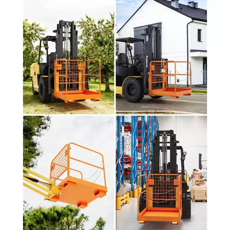 Nacelle de sécurité pour chariot élévateur, panier de travail pour chariot élévateur - Plate-forme de travail robuste de 91x91 cm, capacité de 544 kg pour travaux aériens