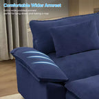 Mjkone Canapé modulaire surdimensionné de 396 cm, en forme de U avec 2 poufs, canapé 6 places en chenille avec assise profonde