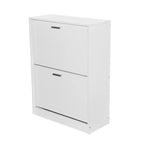 Meuble à chaussures en bois AndMakers 31 po H x 24 po L, blanc titane