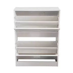 Meuble à chaussures en bois AndMakers 31 po H x 24 po L, blanc titane